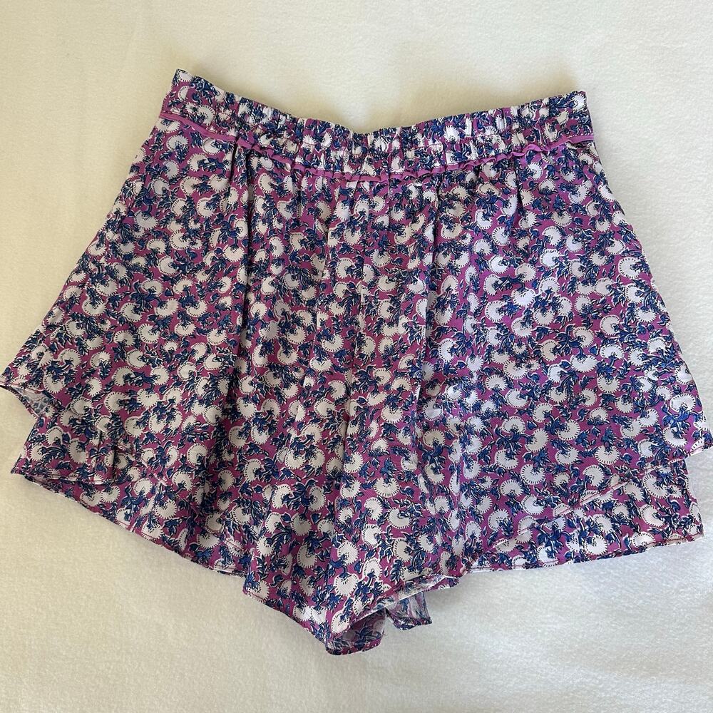 Anthropologie Purple Floral Flowy Shorts Size S - Picture 6 of 10